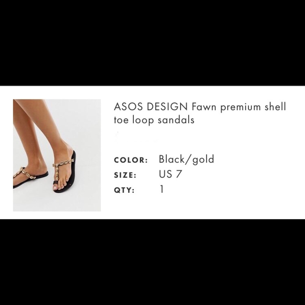 Gold Metal Shell Sandals - Picture 5 of 5